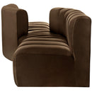  Manufacturer Color_Brown -- Arc 108" Brown Velvet Upholstered 4 pc Modular Sectional IMAGE 5