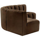  Manufacturer Color_Brown -- Arc 103" Brown Velvet Upholstered 4 pc Modular Sectional IMAGE 7