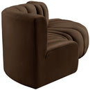  Manufacturer Color_Brown -- Arc 104" Brown Velvet Upholstered 4 pc Modular Sectional IMAGE 7
