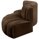  Manufacturer Color_Brown -- Arc 104" Brown Velvet Upholstered 4 pc Modular Sectional IMAGE 8