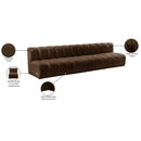 Meridian Arc Brown Velvet 4 pc Modular Sectional IMAGE 10