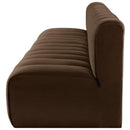  Manufacturer Color_Brown -- Arc 119" Brown Velvet Upholstered 4 pc Modular Sectional IMAGE 7