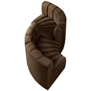 Manufacturer Color_Brown -- Arc 102" Brown Velvet Upholstered 4 pc Modular Sectional IMAGE 3