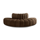  Manufacturer Color_Brown -- Arc 90" Brown Velvet Upholstered 4 pc Modular Sectional IMAGE 1