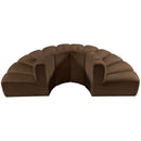 Meridian Arc Brown Velvet 4 pc Modular Sectional IMAGE 3