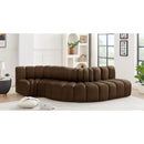  Manufacturer Color_Brown -- Arc 122" Brown Velvet Upholstered 5 pc Modular Sectional IMAGE 2