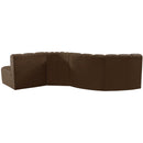  Manufacturer Color_Brown -- Arc 122" Brown Velvet Upholstered 5 pc Modular Sectional IMAGE 3