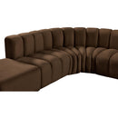  Manufacturer Color_Brown -- Arc 172" Brown Velvet Upholstered 7 pc Modular Sectional IMAGE 7