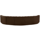  Manufacturer Color_Brown -- Arc 162" Brown Velvet Upholstered 7 pc Modular Sectional IMAGE 3