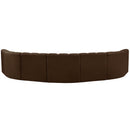 Meridian Arc Brown Velvet 7 pc Modular Sectional IMAGE 3