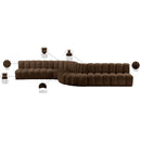  Manufacturer Color_Brown -- Arc 197" Brown Velvet Upholstered 8 pc Modular Sectional IMAGE 17