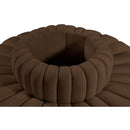 Manufacturer Color_Brown -- Arc 90" Brown Velvet Upholstered 8 pc Modular Sectional IMAGE 5