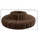  Manufacturer Color_Brown -- Arc 90" Brown Velvet Upholstered 8 pc Modular Sectional IMAGE 6