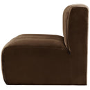  Manufacturer Color_Brown -- Arc Brown Velvet Upholstered Modular Straight Chair IMAGE 5