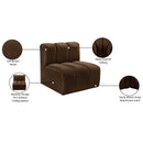  Manufacturer Color_Brown -- Arc Brown Velvet Upholstered Modular Straight Chair IMAGE 8