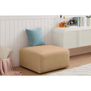  Manufacturer Color_Camel -- Arc Camel Velvet Upholstered Modular Ottoman IMAGE 2