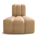  Manufacturer Color_Camel -- Arc Camel Velvet Upholstered Modular Reverse Corner Chair IMAGE 1