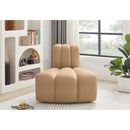  Manufacturer Color_Camel -- Arc Camel Velvet Upholstered Modular Reverse Corner Chair IMAGE 2