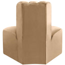  Manufacturer Color_Camel -- Arc Camel Velvet Upholstered Modular Reverse Corner Chair IMAGE 3