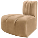  Manufacturer Color_Camel -- Arc Camel Velvet Upholstered Modular Reverse Corner Chair IMAGE 6