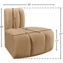  Manufacturer Color_Camel -- Arc Camel Velvet Upholstered Modular Reverse Corner Chair IMAGE 8