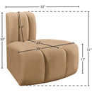 Meridian Arc Camel Velvet Reverse Corner IMAGE 8