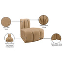  Manufacturer Color_Camel -- Arc Camel Velvet Upholstered Modular Reverse Corner Chair IMAGE 9