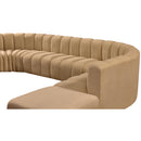  Manufacturer Color_Camel -- Arc 161" Camel Velvet Upholstered 10 pc Modular Sectional IMAGE 10