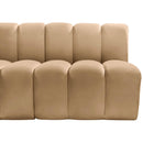 Meridian Arc Camel Velvet 10 pc Modular Sectional IMAGE 15