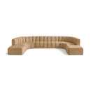  Manufacturer Color_Camel -- Arc 161" Camel Velvet Upholstered 10 pc Modular Sectional IMAGE 1