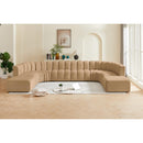  Manufacturer Color_Camel -- Arc 161" Camel Velvet Upholstered 10 pc Modular Sectional IMAGE 2