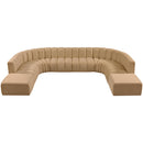  Manufacturer Color_Camel -- Arc 161" Camel Velvet Upholstered 10 pc Modular Sectional IMAGE 4