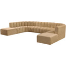  Manufacturer Color_Camel -- Arc 161" Camel Velvet Upholstered 10 pc Modular Sectional IMAGE 5