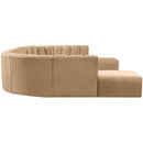  Manufacturer Color_Camel -- Arc 161" Camel Velvet Upholstered 10 pc Modular Sectional IMAGE 6