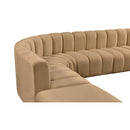  Manufacturer Color_Camel -- Arc 161" Camel Velvet Upholstered 10 pc Modular Sectional IMAGE 8