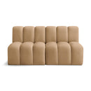  Manufacturer Color_Camel -- Arc 60" Camel Velvet Upholstered 2 pc Modular Sectional IMAGE 1