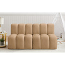  Manufacturer Color_Camel -- Arc 60" Camel Velvet Upholstered 2 pc Modular Sectional IMAGE 2