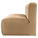  Manufacturer Color_Camel -- Arc 60" Camel Velvet Upholstered 2 pc Modular Sectional IMAGE 7