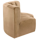  Manufacturer Color_Camel -- Arc 60" Camel Velvet Upholstered 2 pc Modular Sectional IMAGE 7