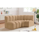  Manufacturer Color_Camel -- Arc 84" Camel Velvet Upholstered 3 pc Modular Sectional IMAGE 2