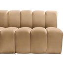  Manufacturer Color_Camel -- Arc 84" Camel Velvet Upholstered 3 pc Modular Sectional IMAGE 8