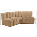  Manufacturer Color_Camel -- Arc 86" Camel Velvet Upholstered 3 pc Modular Sectional IMAGE 9