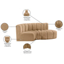  Manufacturer Color_Camel -- Arc 70" Camel Velvet Upholstered 3 pc Modular Sectional IMAGE 10