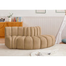  Manufacturer Color_Camel -- Arc 77" Camel Velvet Upholstered 3 pc Modular Sectional IMAGE 2
