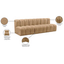  Manufacturer Color_Camel -- Arc 89.5" Camel Velvet Upholstered 3 pc Modular Sectional IMAGE 10