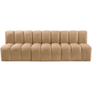  Manufacturer Color_Camel -- Arc 89.5" Camel Velvet Upholstered 3 pc Modular Sectional IMAGE 6