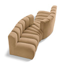  Manufacturer Color_Camel -- Arc 108" Camel Velvet Upholstered 4 pc Modular Sectional IMAGE 1