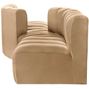  Manufacturer Color_Camel -- Arc 108" Camel Velvet Upholstered 4 pc Modular Sectional IMAGE 5