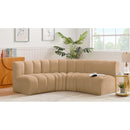  Manufacturer Color_Camel -- Arc 103" Camel Velvet Upholstered 4 pc Modular Sectional IMAGE 2