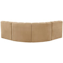  Manufacturer Color_Camel -- Arc 103" Camel Velvet Upholstered 4 pc Modular Sectional IMAGE 3